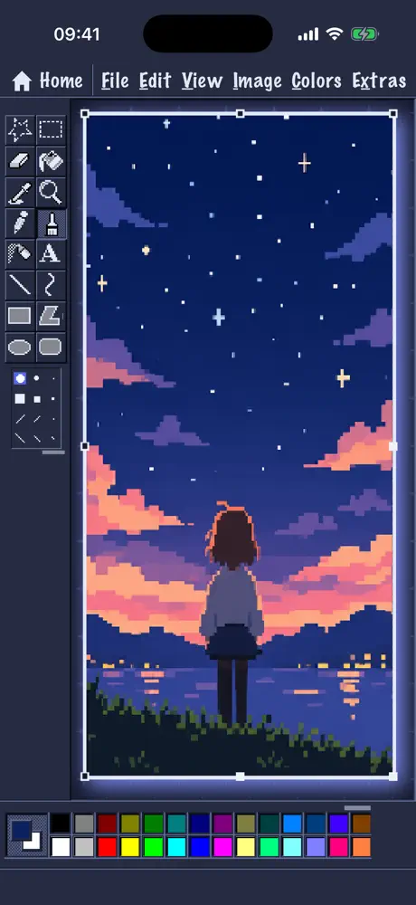 Paint.Ms night theme on iPhone